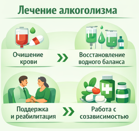 лечение алкоголизма в Гудермесе этапы